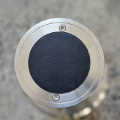 Potelet de Voirie LED Solaire avec bande rétroréfléchissante Acier Inoxydable 900mm 