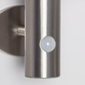 Applique LED Solaire Inox Helios avec Détecteur de présence PIR 