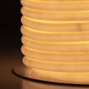 Bobine Néon LED Flexible 360° Rond Dimmable 220V AC 120l/m IP67 Blanc Chaud 50m Coupe tous les 100 cm