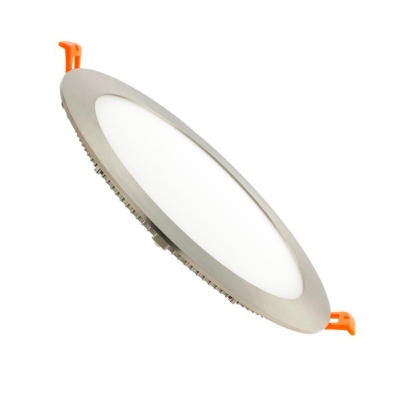 Dalle LED Ronde 18W Coupe 205mm Argentée