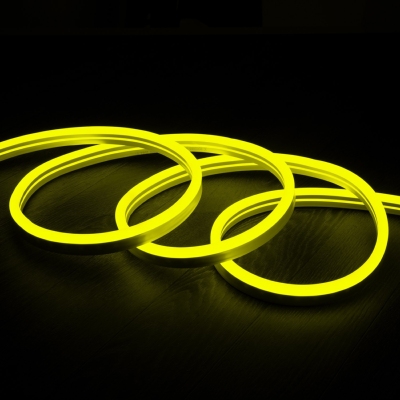 Gaine Néon LED Flexible Dimmable 7.5W/m 220V AC 120LED/m  180° Jaune IP67 Sur Mesure Coupe tous les 100cm