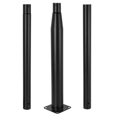 Colonne pour luminaire Eclairage Public 3 mètres  Démontable en 3 sections Noir