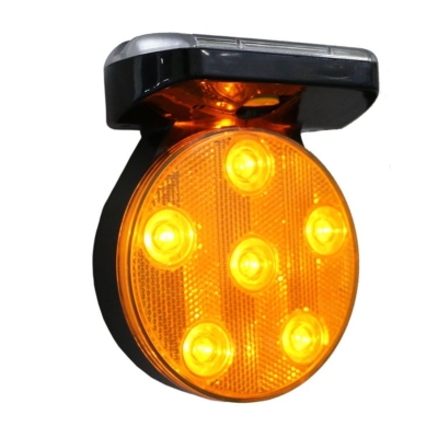 Lampe Flash LED Solaire Magnétique pour Panneau de Signalisation