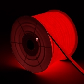 Gaine Néon LED Flexible Dimmable 7.5W/m 220V AC 120LED/m  180° Rouge IP67 Sur Mesure Coupe tous les 100cm