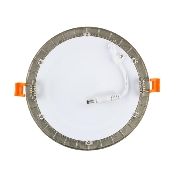 Dalle LED Ronde 18W Coupe 205mm Argentée