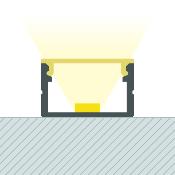 Profilé Aluminium avec Capot continu pour Ruban LED jusqu'à 16mm