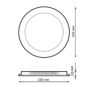 Dalle LED Ronde Pro 9w CCT Coupe 135mm