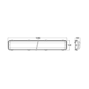 Réglette Etanche 150cm IP65 avec 2 tubes LED Cristal 22w  6160lm