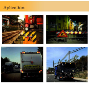 Lampe Flash LED Solaire Magnétique pour Panneau de Signalisation