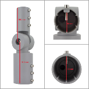 Adaptateur Orientable 90° Ø60mm pour luminaire Eclairage Public Noir