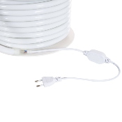 Bobine Néon LED Flexible 360° Rond Dimmable 220V AC 120l/m IP67 Blanc Neutre 50m Coupe tous les 100 cm